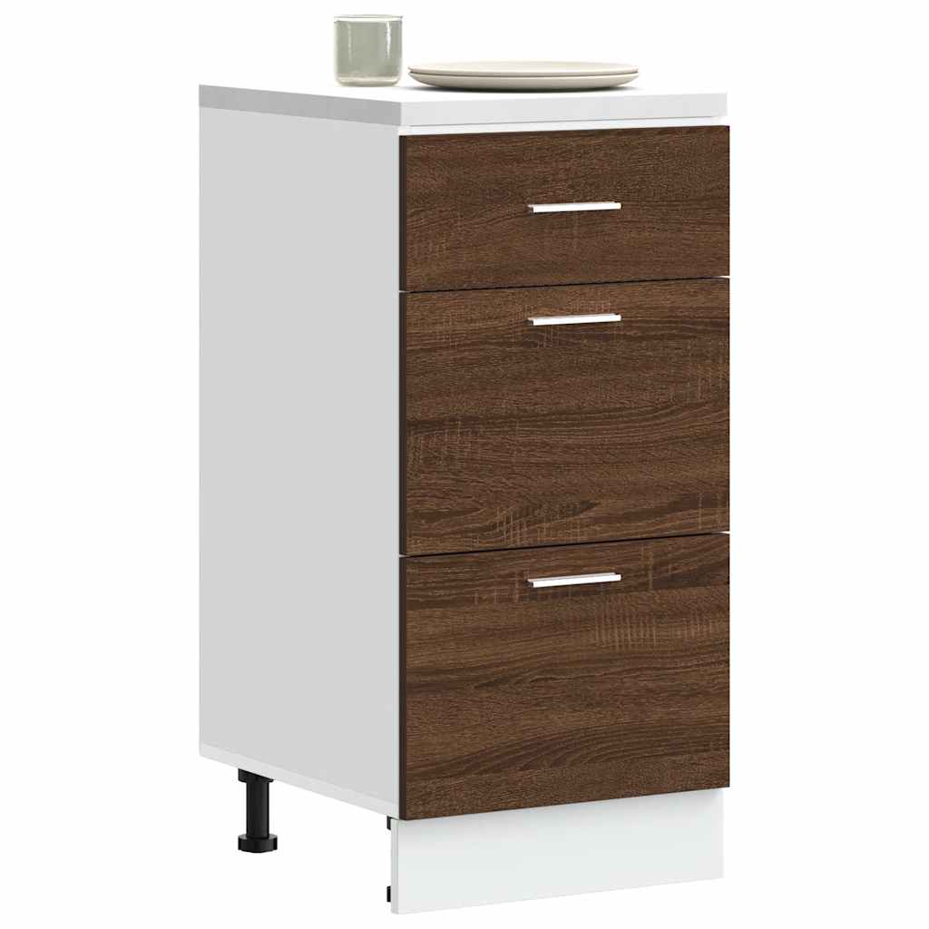 vidaXL Meuble bas Lyon marron aspect chêne 40x46x81,5 cm bois d'ingénierie