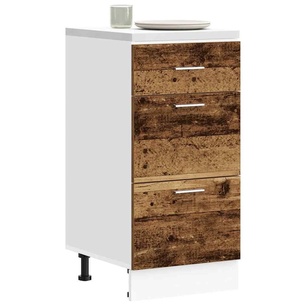 vidaXL Unterschrank Lyon Altholz-Optik 40x46x81,5 cm Holzwerkstoff