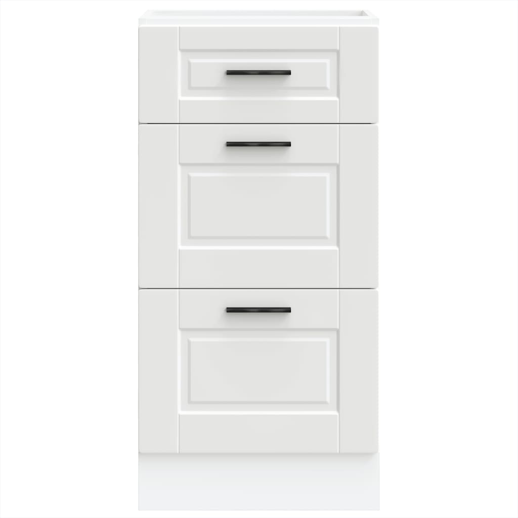 vidaXL Meuble bas de cuisine Porto Blanc Bois d'ingénierie
