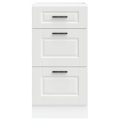 vidaXL Meuble bas de cuisine Porto Blanc Bois d'ingénierie
