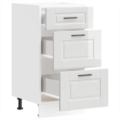 Meuble bas de cuisine vidaXL « Porto » blanc brillant, bois d'ingénierie