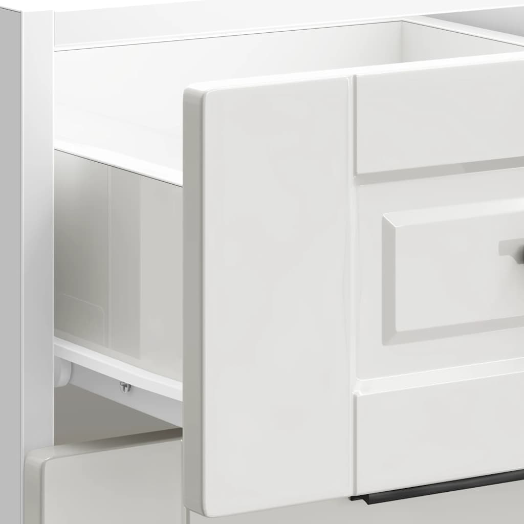 Meuble bas de cuisine vidaXL « Porto » blanc brillant, bois d'ingénierie