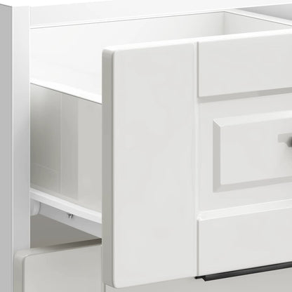 Meuble bas de cuisine vidaXL « Porto » blanc brillant, bois d'ingénierie
