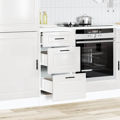 Meuble bas de cuisine vidaXL « Porto » blanc brillant, bois d'ingénierie
