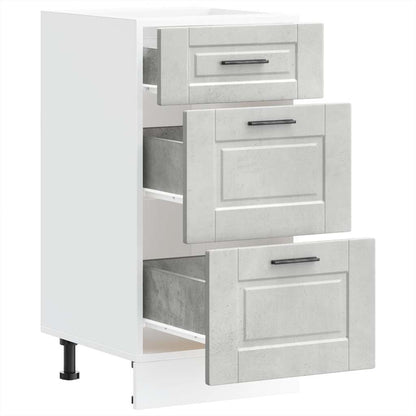 vidaXL Meuble bas de cuisine Porto Gris béton Aggloméré