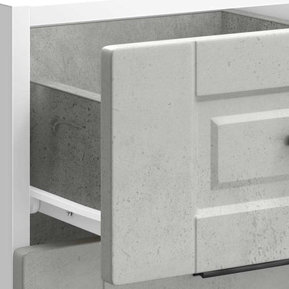 vidaXL Meuble bas de cuisine Porto Gris béton Aggloméré