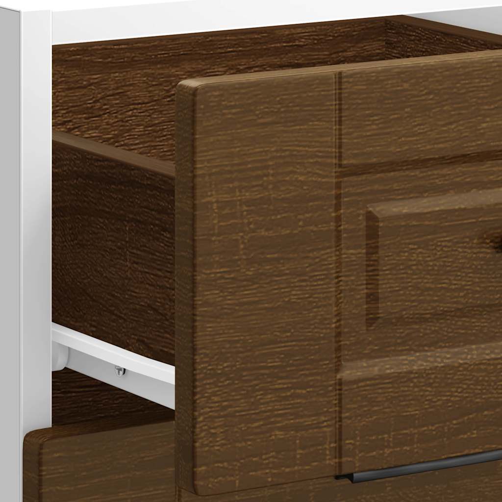vidaXL Küchenunterschrank Porto Braun Eichen-Optik Holzwerkstoff