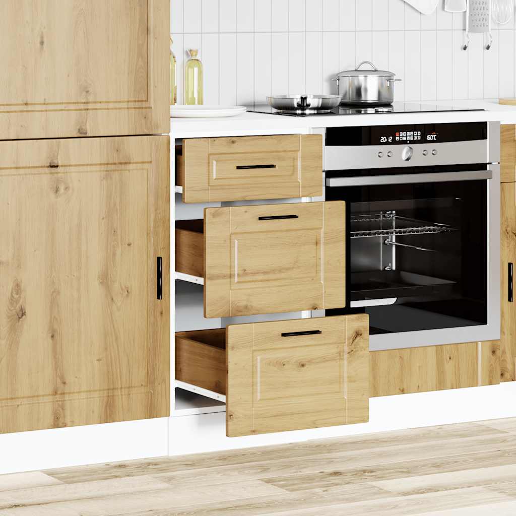 vidaXL Meuble bas de cuisine Porto Chêne Artisan Bois d'ingénierie