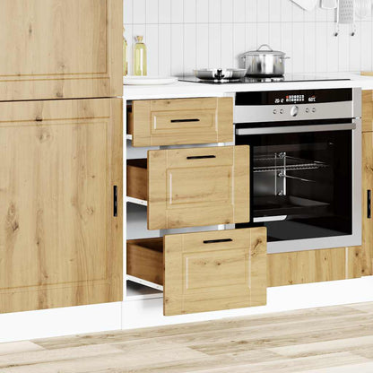 vidaXL Meuble bas de cuisine Porto Chêne Artisan Bois d'ingénierie