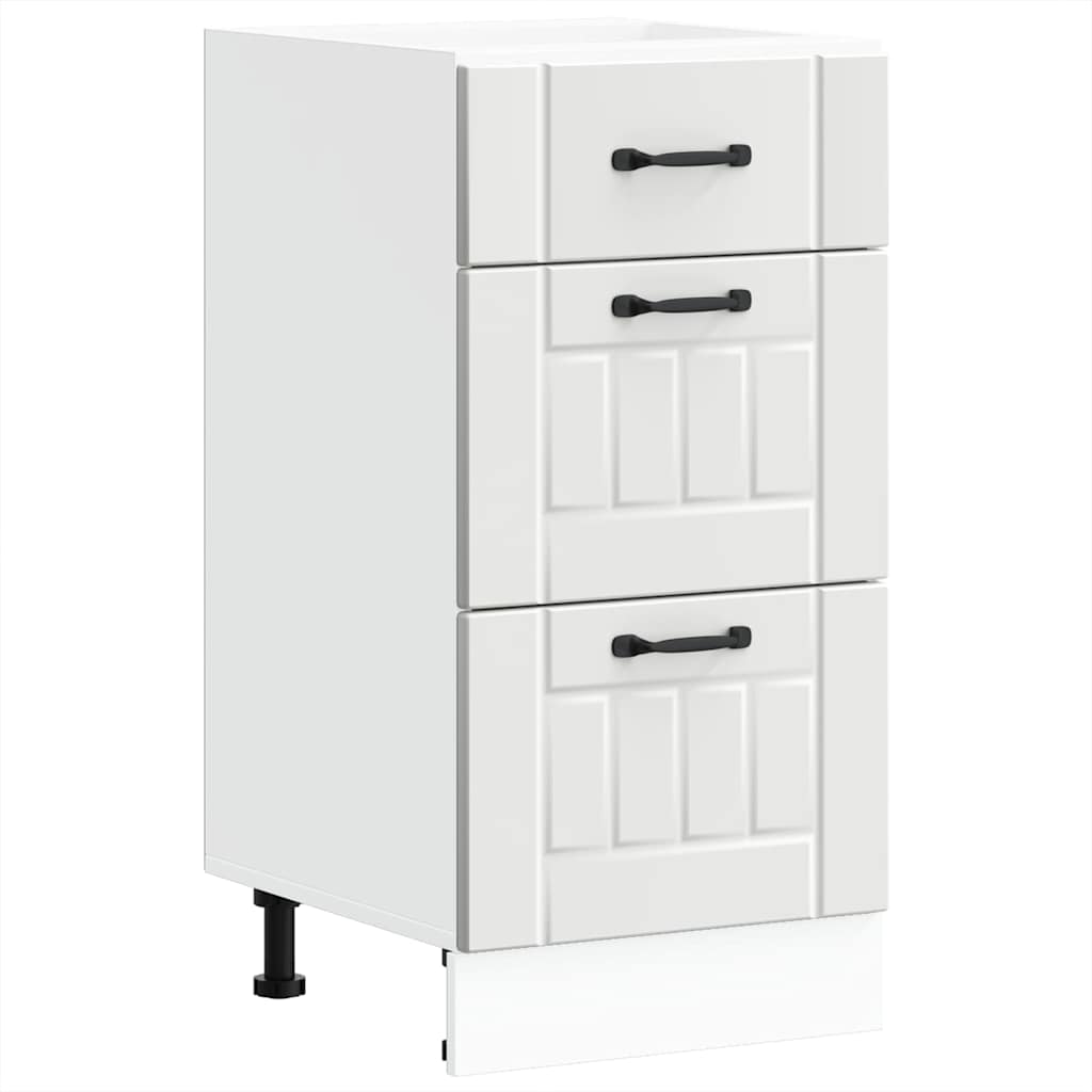 vidaXL Meuble bas de cuisine Lucca Blanc Bois d'ingénierie