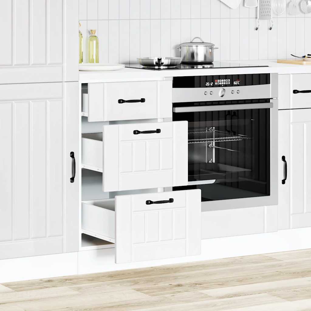 vidaXL Meuble bas de cuisine Lucca Blanc Bois d'ingénierie