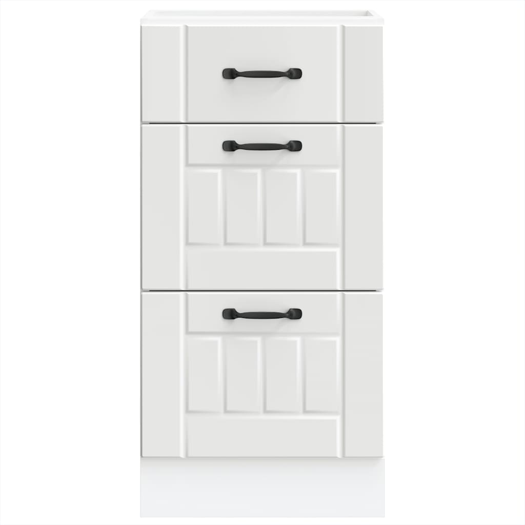 vidaXL Meuble bas de cuisine Lucca Blanc Bois d'ingénierie