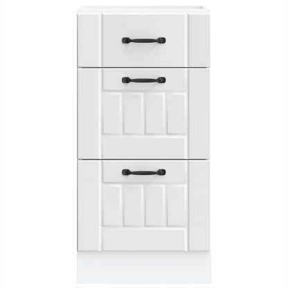 vidaXL Meuble bas de cuisine Lucca Blanc Bois d'ingénierie