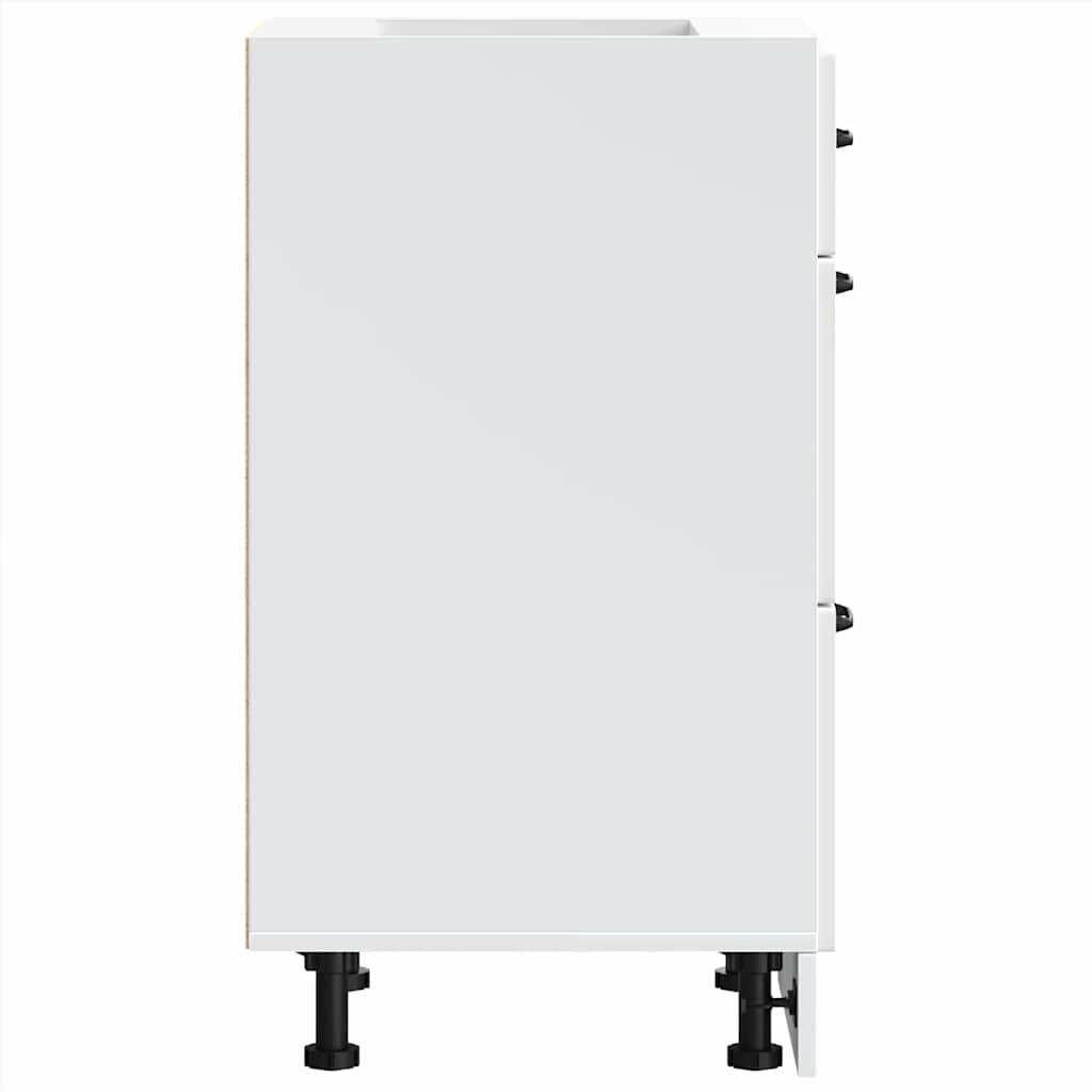 vidaXL Meuble bas de cuisine Lucca Blanc Bois d'ingénierie