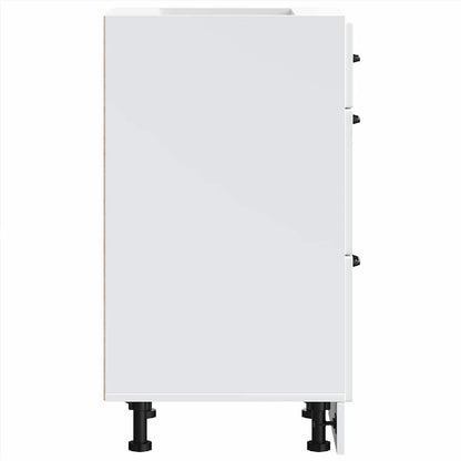 vidaXL Meuble bas de cuisine Lucca Blanc Bois d'ingénierie