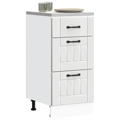 vidaXL Meuble bas de cuisine Lucca Blanc Bois d'ingénierie