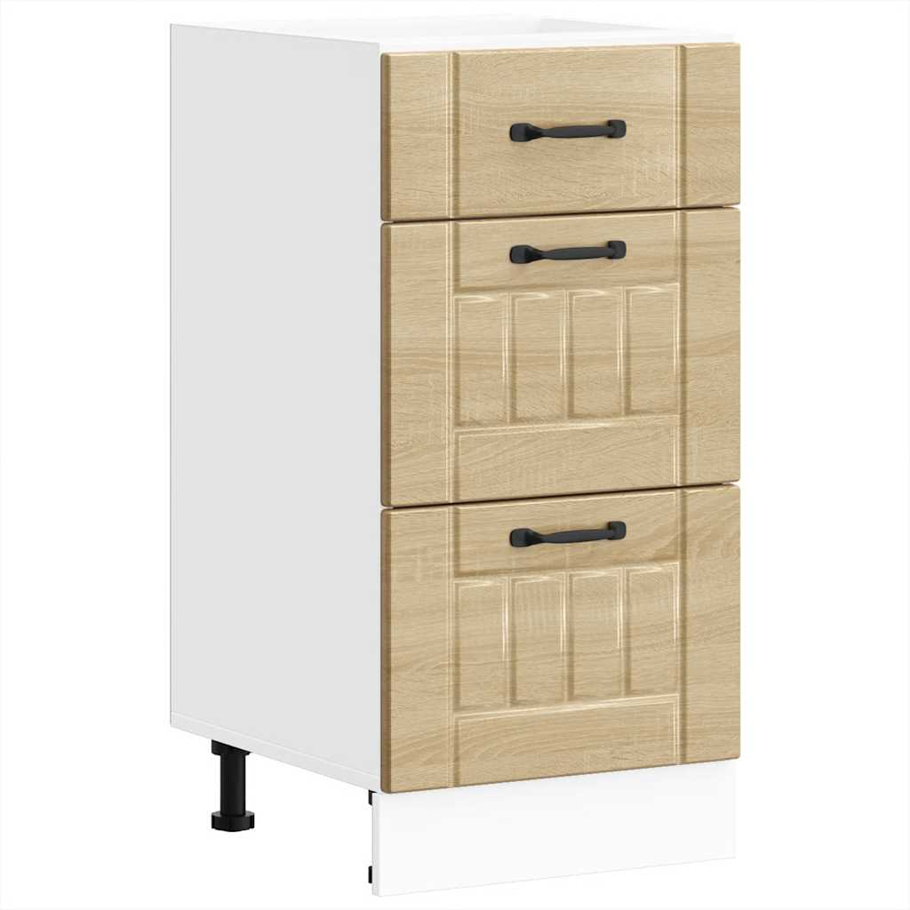 vidaXL Küchen-Unterschrank Lucca Sonoma-Eiche Holzwerkstoff