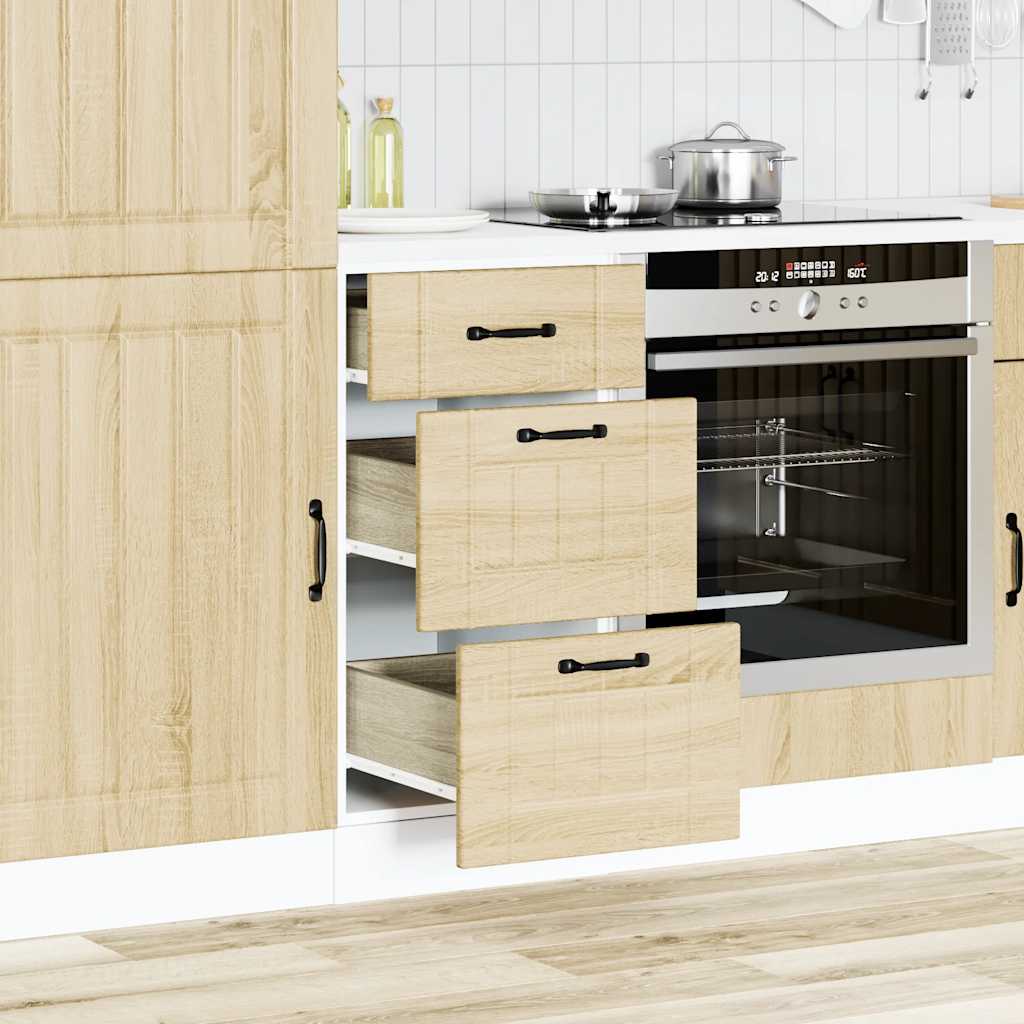 vidaXL Küchen-Unterschrank Lucca Sonoma-Eiche Holzwerkstoff