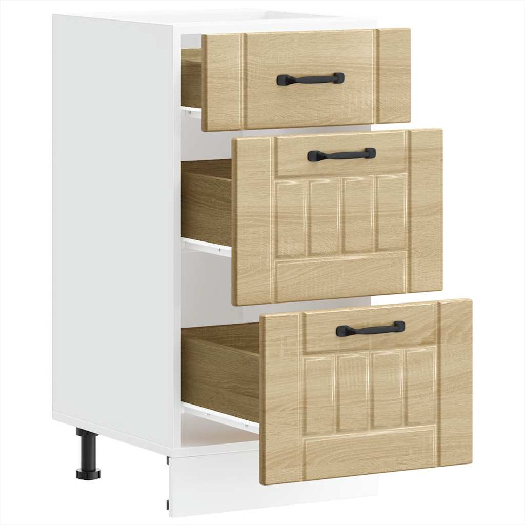 vidaXL Küchen-Unterschrank Lucca Sonoma-Eiche Holzwerkstoff