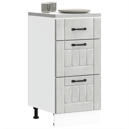 vidaXL Meuble bas de cuisine Lucca Gris béton Bois d'ingénierie