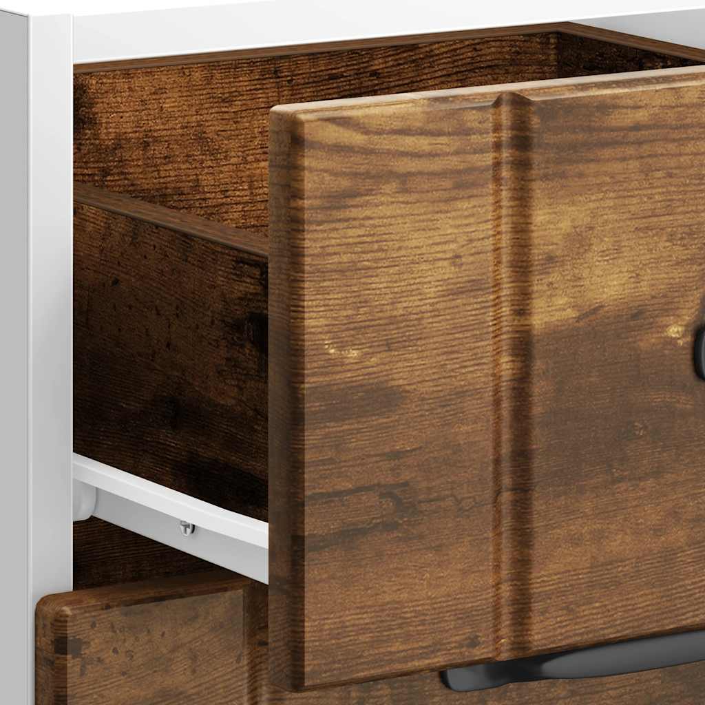 vidaXL Küchen-Unterschrank Lucca Räuchereiche Holzwerkstoff