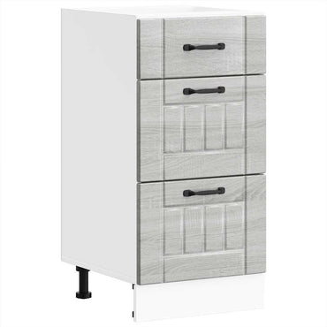 vidaXL Meuble bas de cuisine Lucca Gris Aggloméré Sonoma
