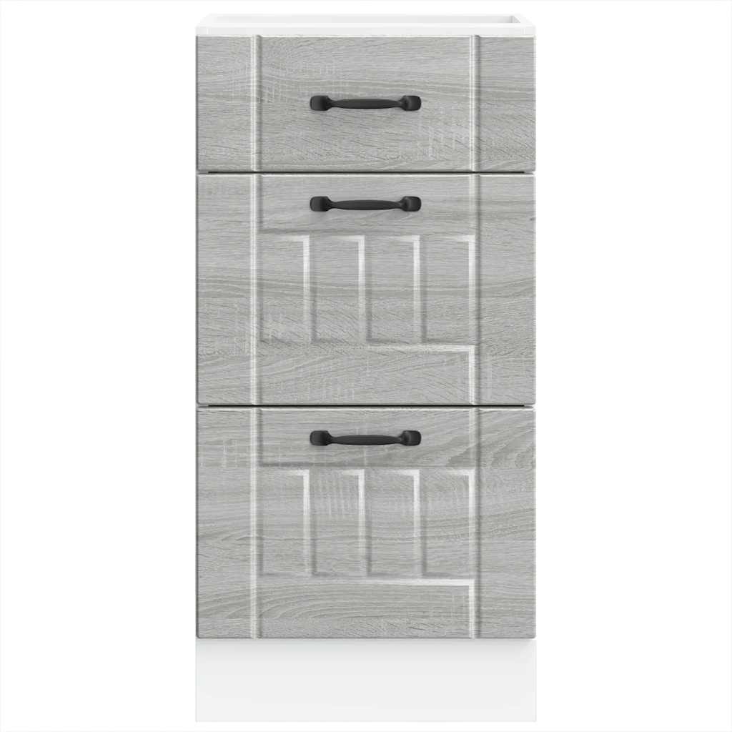 vidaXL Meuble bas de cuisine Lucca Gris Aggloméré Sonoma