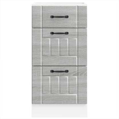 vidaXL Meuble bas de cuisine Lucca Gris Aggloméré Sonoma