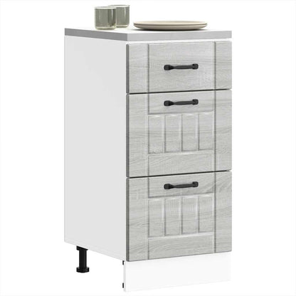 Küchen-Unterschrank Lucca Grau Sonoma Holzwerkstoff