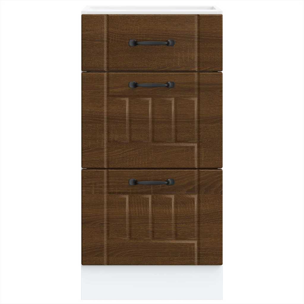 vidaXL Küchen-Unterschrank Lucca Braun Eichen-Optik Holzwerkstoff