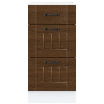 vidaXL Küchen-Unterschrank Lucca Braun Eichen-Optik Holzwerkstoff