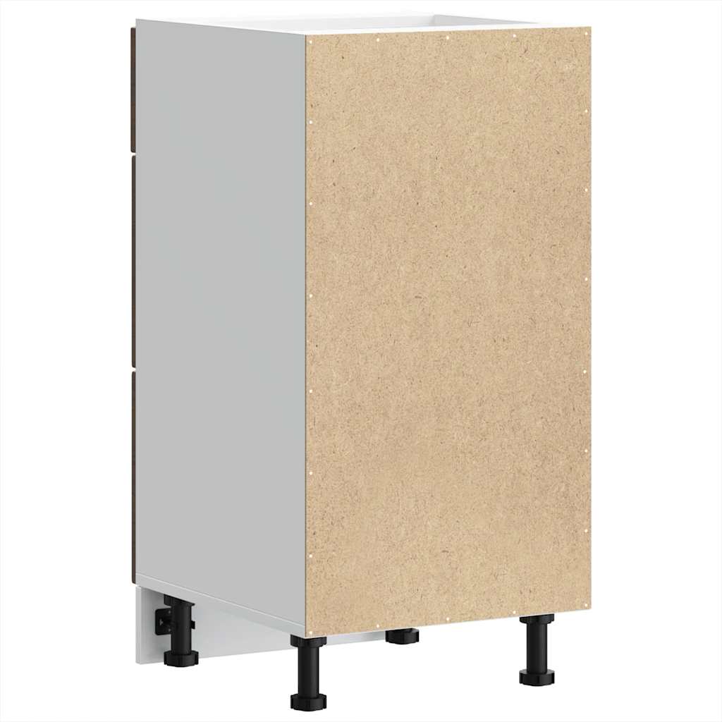 Küchen-Unterschrank Lucca Braun Eichen-Optik Holzwerkstoff