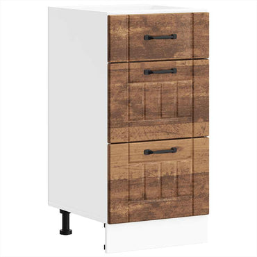 vidaXL Küchen-Unterschrank Lucca Altholz-Optik Holzwerkstoff
