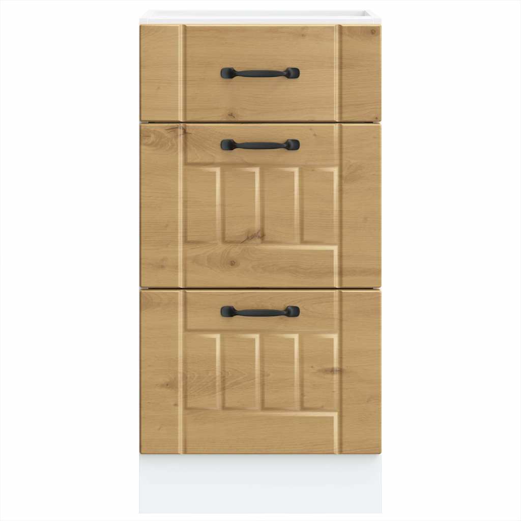 vidaXL Meuble bas de cuisine Lucca Chêne artisan MDF