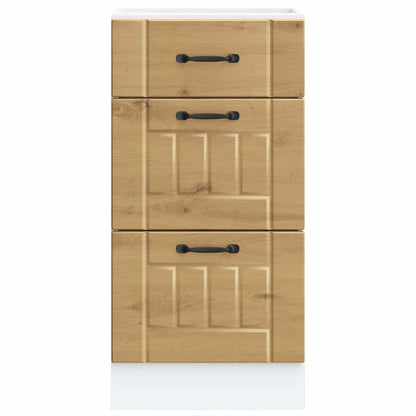 vidaXL Meuble bas de cuisine Lucca Chêne artisan MDF