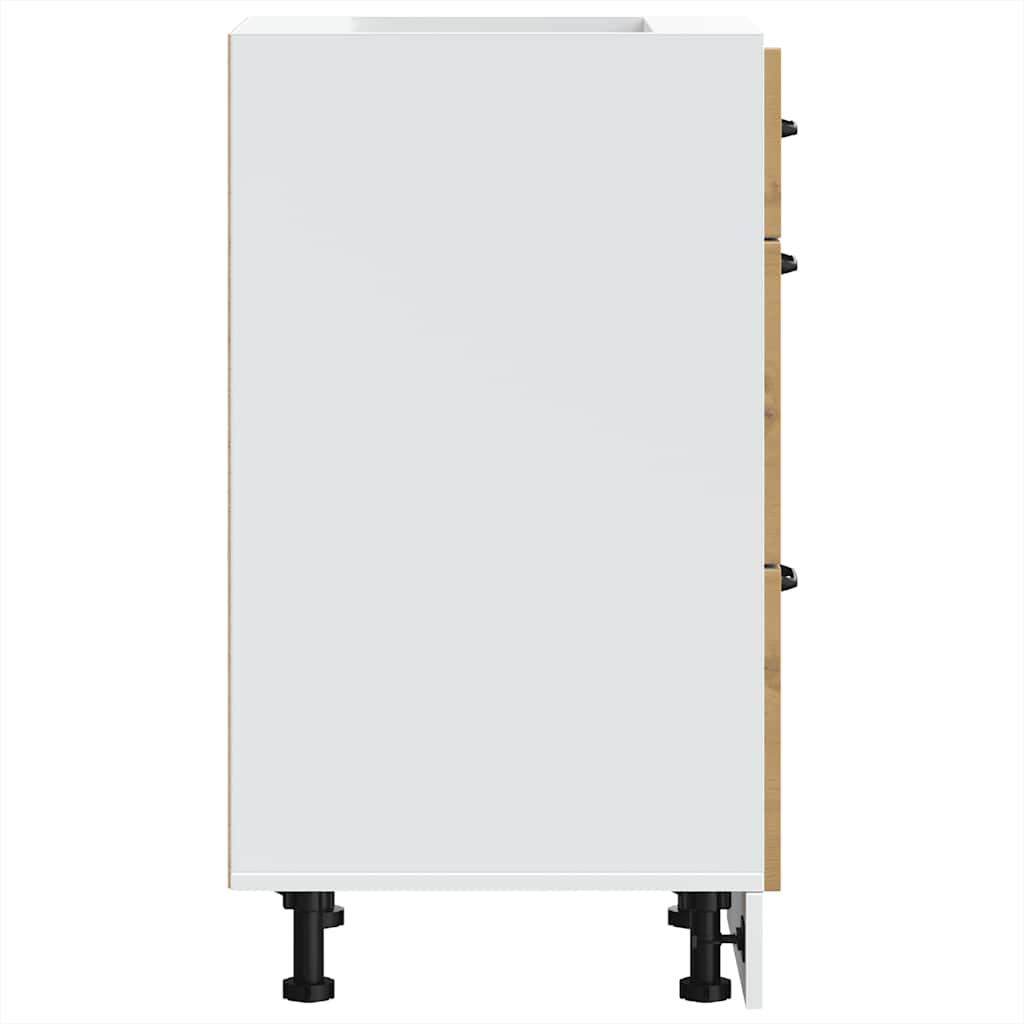 vidaXL Meuble bas de cuisine Lucca Chêne artisan MDF