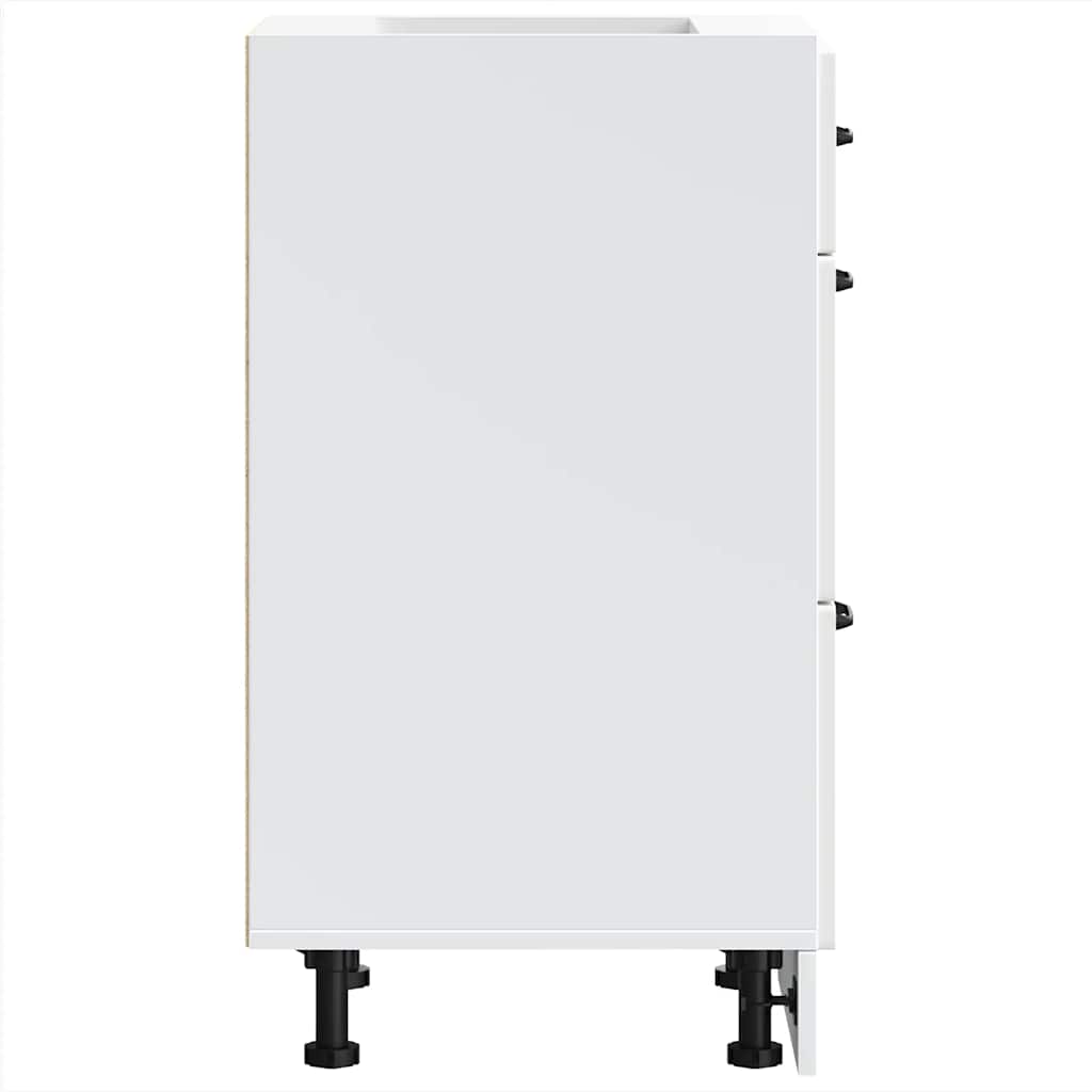 Küchenunterschrank Kalmar Weiß Holzwerkstoff