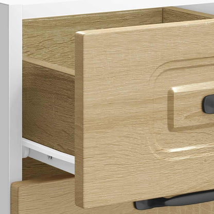 vidaXL Meuble bas de cuisine « Kalmar » blanc brillant, bois d'ingénierie