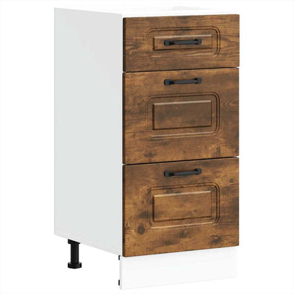 vidaXL Küchenunterschrank Kalmar Räuchereiche Holzwerkstoff