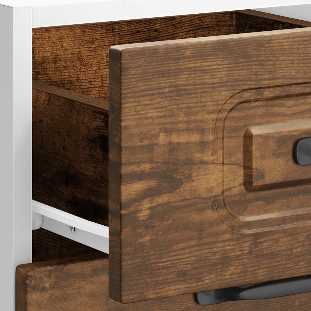vidaXL Küchenunterschrank Kalmar Räuchereiche Holzwerkstoff