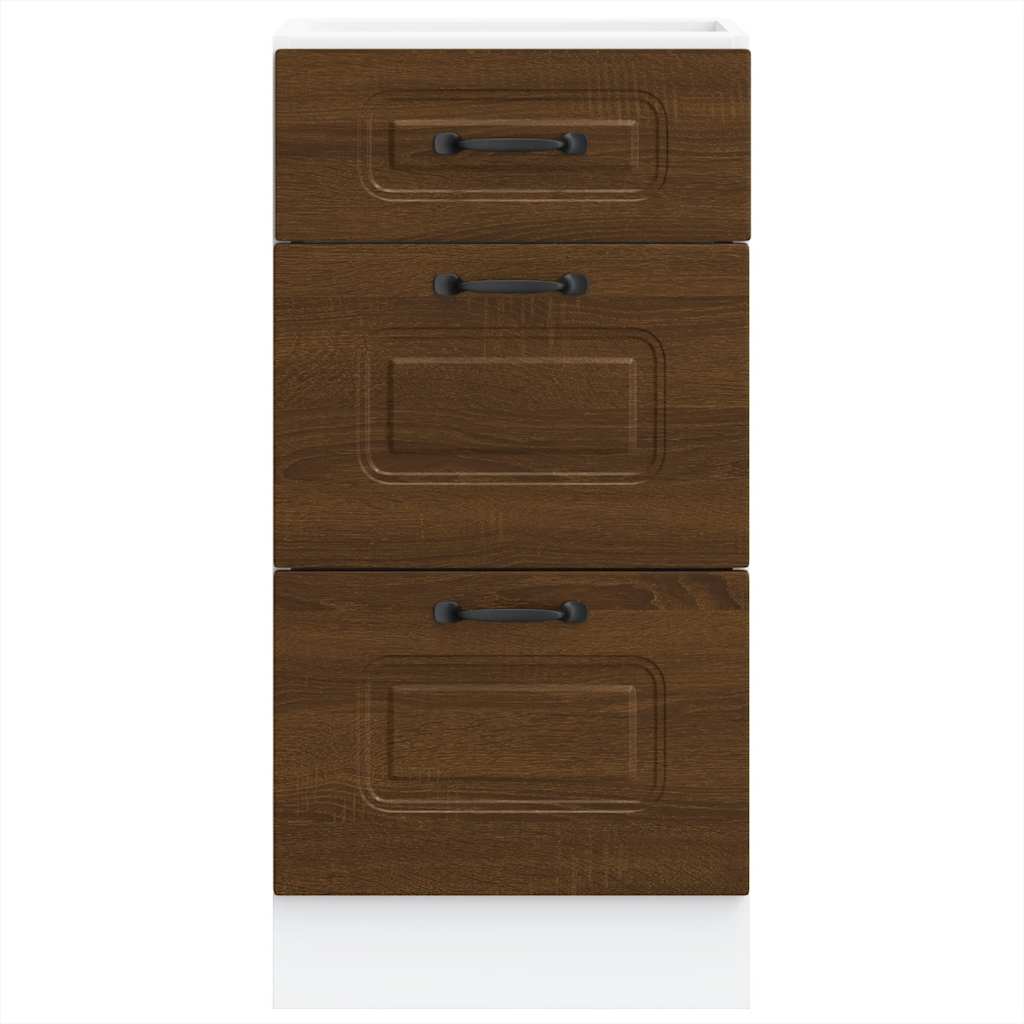 vidaXL Meuble bas de cuisine Kalmar Marron Aspect chêne Bois d'ingénierie