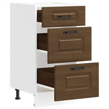 vidaXL Meuble bas de cuisine Kalmar Marron Aspect chêne Bois d'ingénierie