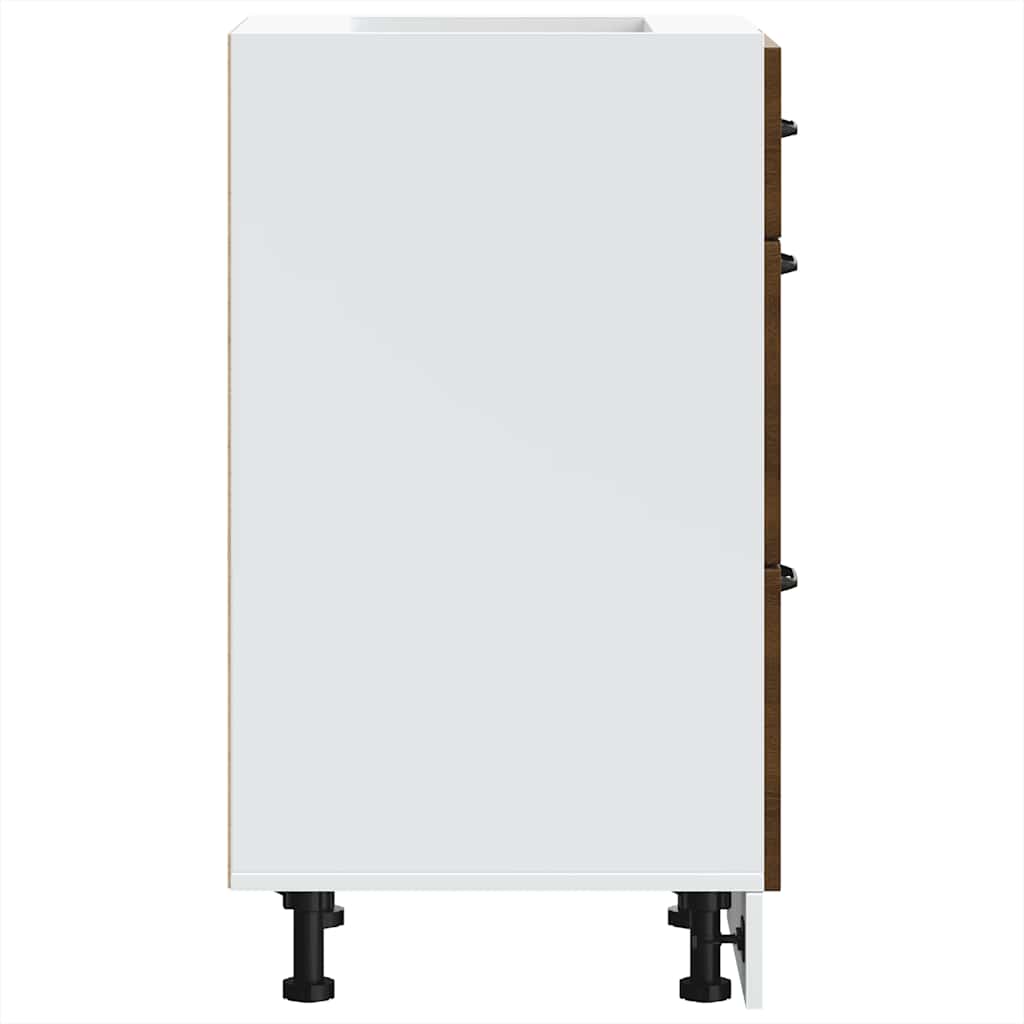 vidaXL Meuble bas de cuisine Kalmar Marron Aspect chêne Bois d'ingénierie