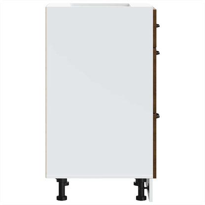 vidaXL Meuble bas de cuisine Kalmar Marron Aspect chêne Bois d'ingénierie
