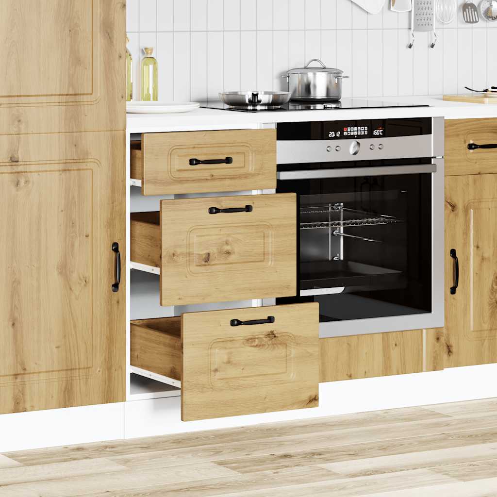 vidaXL Meuble bas de cuisine Kalmar chêne artisan Bois d'ingénierie