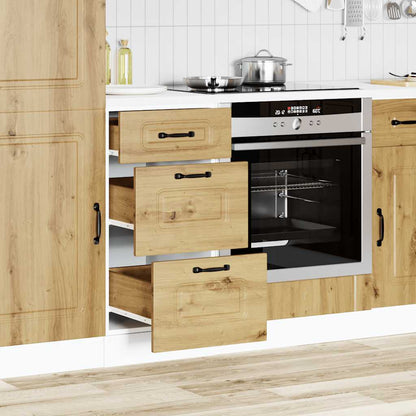 vidaXL Meuble bas de cuisine Kalmar chêne artisan Bois d'ingénierie