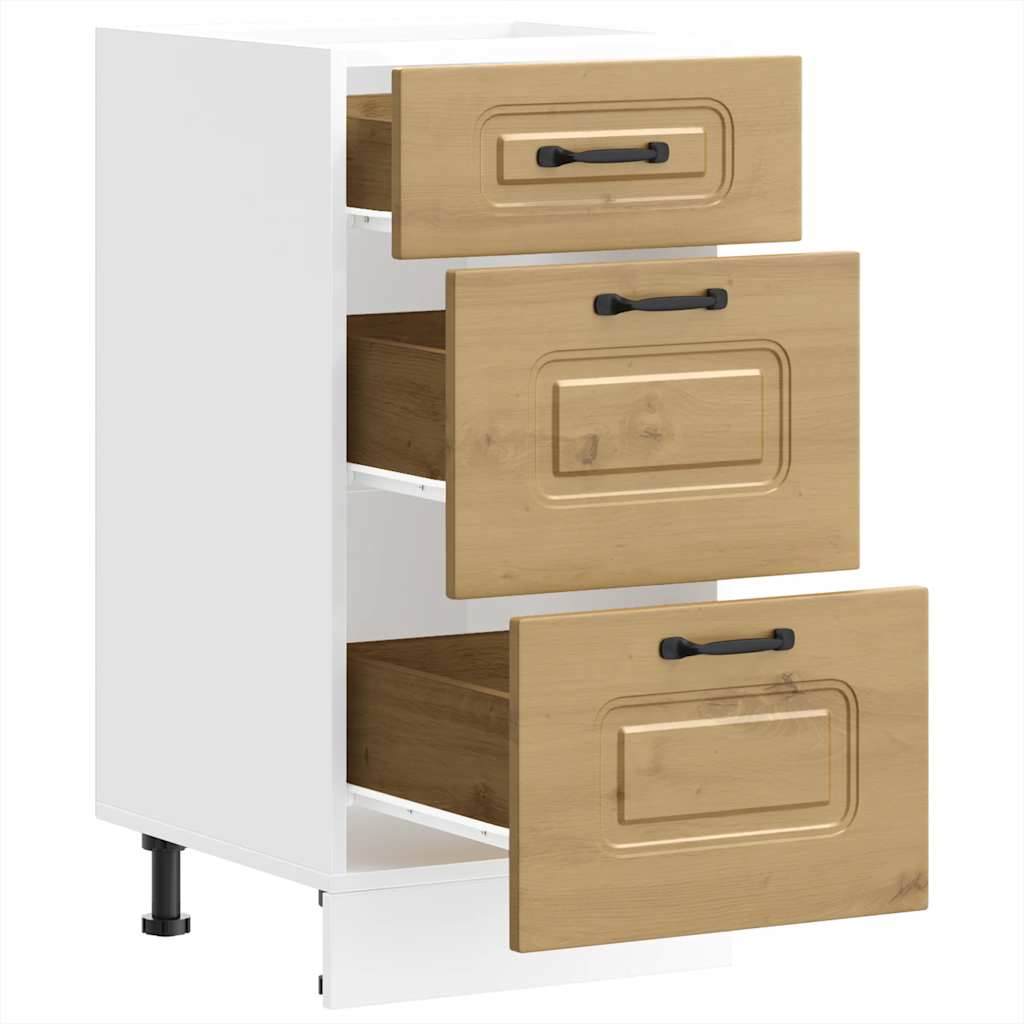 vidaXL Meuble bas de cuisine Kalmar chêne artisan Bois d'ingénierie