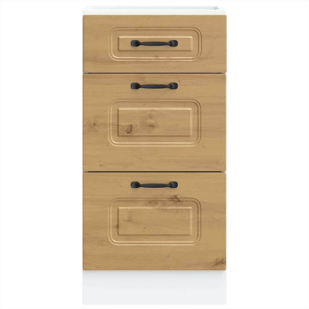 vidaXL Meuble bas de cuisine Kalmar chêne artisan Bois d'ingénierie