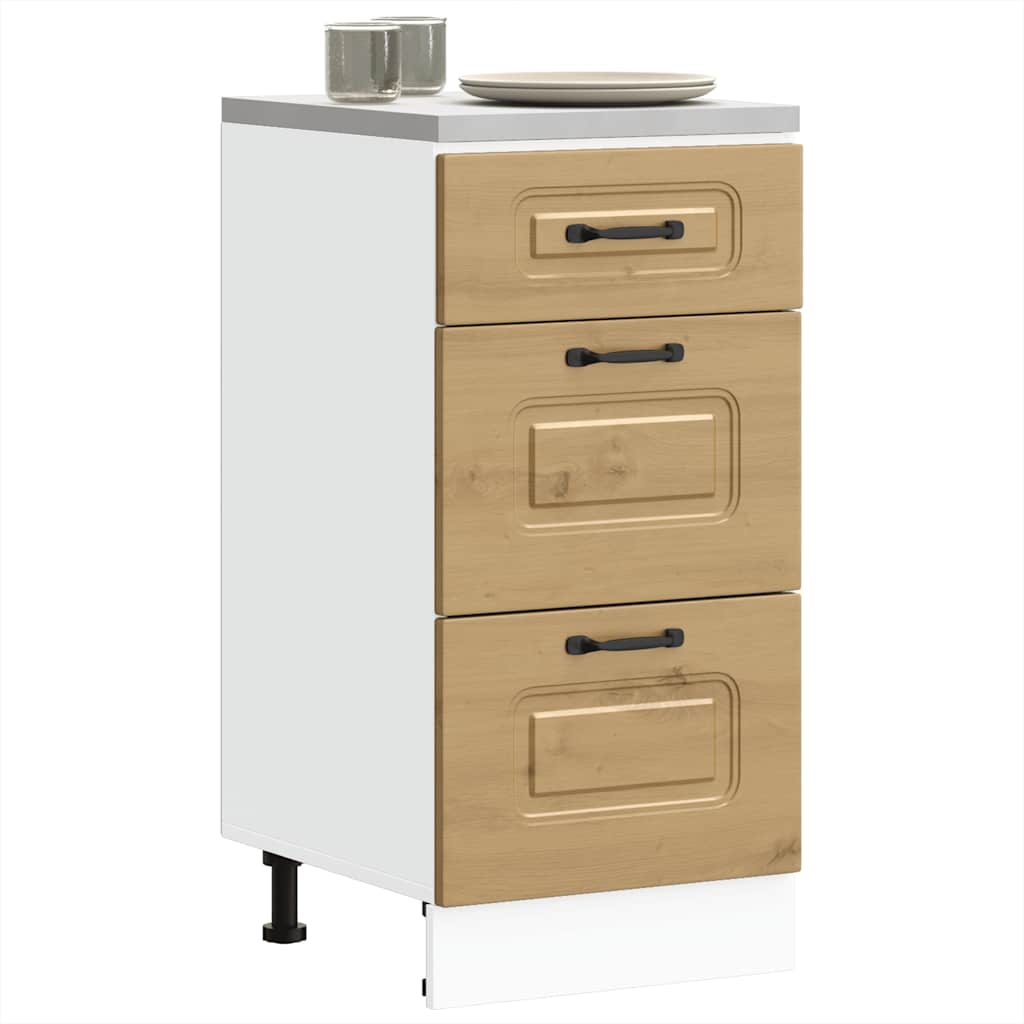 vidaXL Meuble bas de cuisine Kalmar chêne artisan Bois d'ingénierie