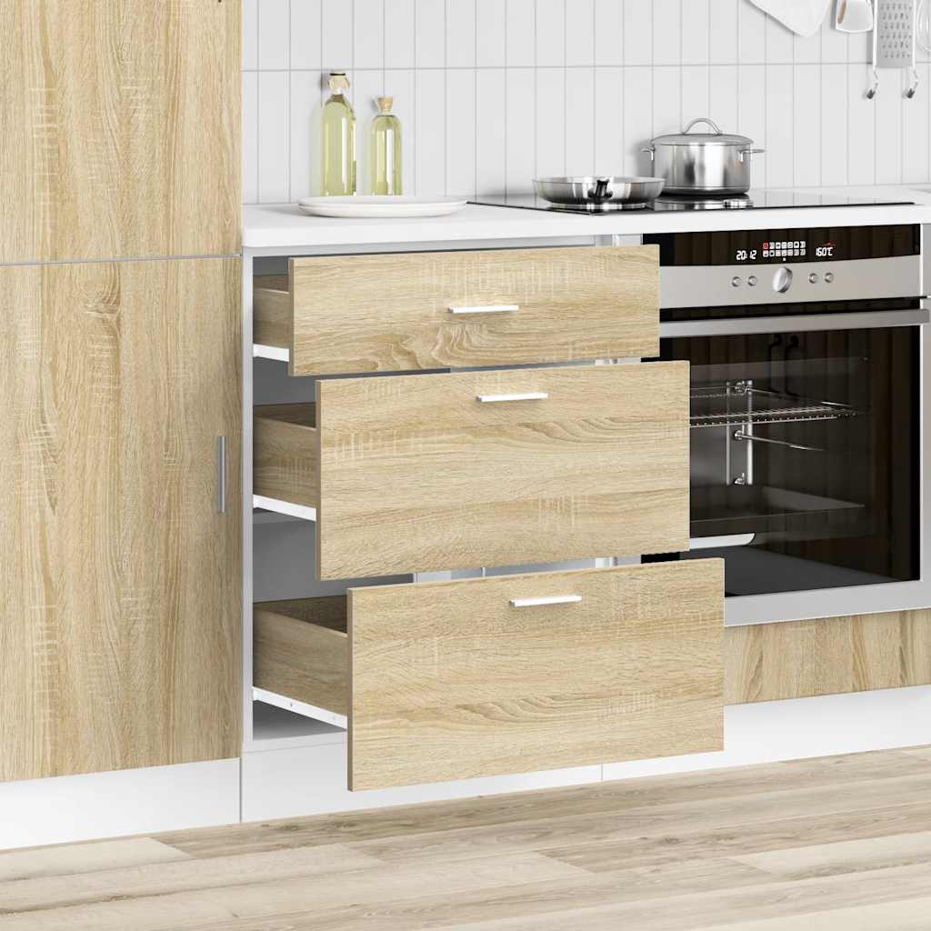 vidaXL Küchenunterschrank Lyon Sonoma-Eiche Holzwerkstoff